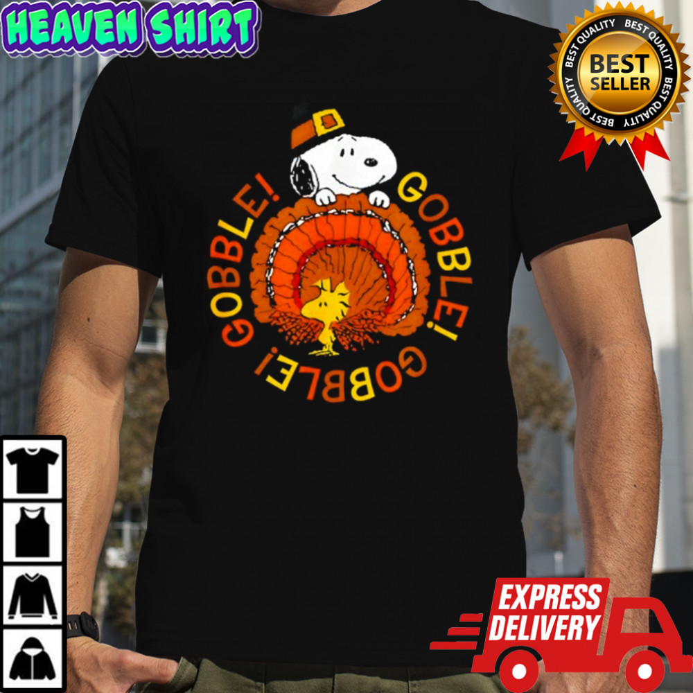 Peanuts Snoopy and Woodstock Thanksgiving Gobble shirt