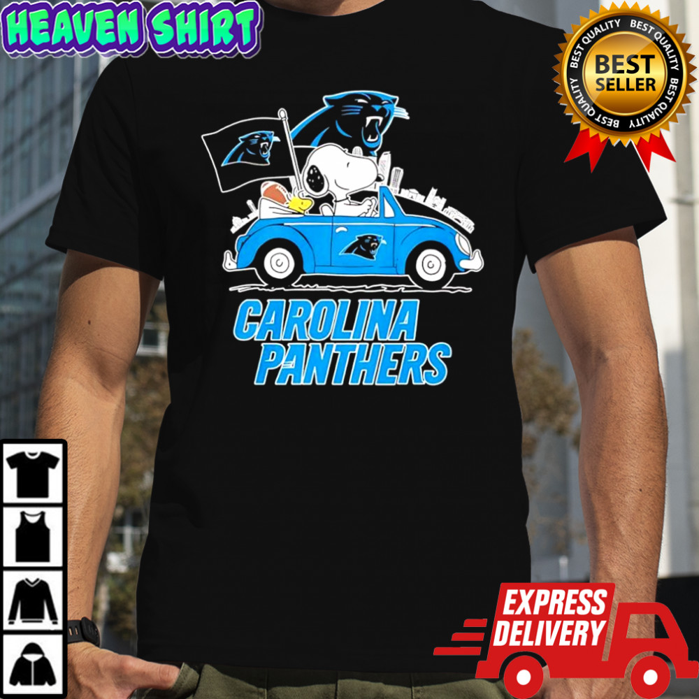Peanuts x Carolina Panthers Welcome To The Pound driving car shirt