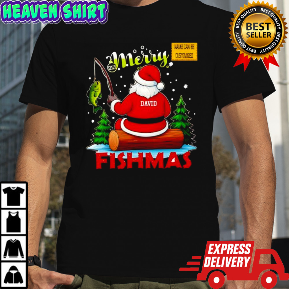 Personalized Christmas Fishing Merry Fishmas Shirt