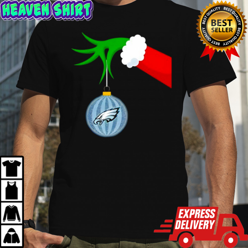 Philadelphia Eagles Grinch Hand Holiday Christmas Shirt