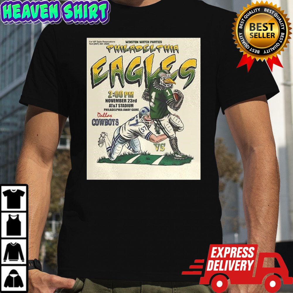 Philadelphia Eagles vs Dallas Cowboys NFL 2025 AT and T stadium poster shirt