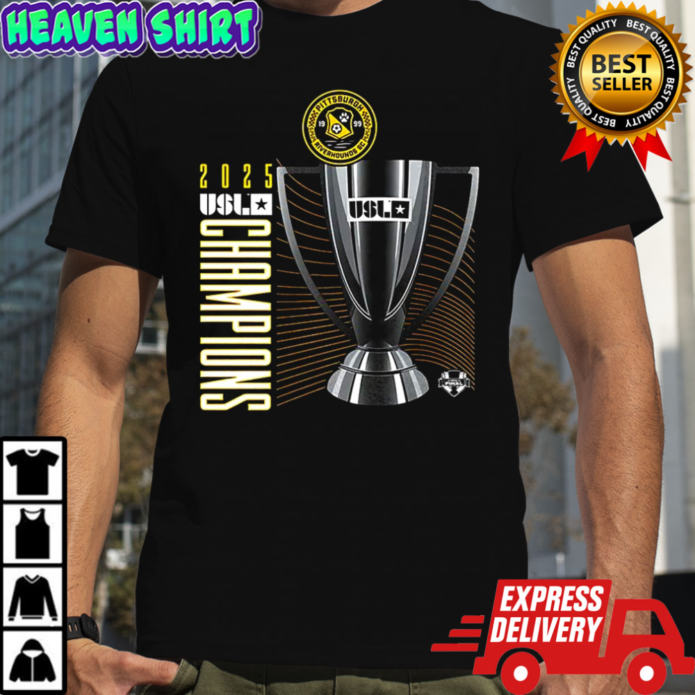 Pittsburgh Riverhounds SC USL Championship Final Champions 2025 trophy logo shirt