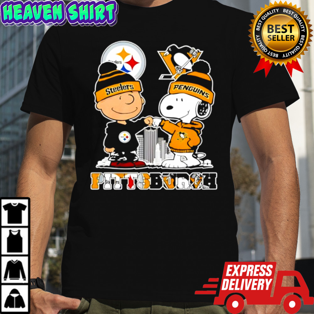 Pittsburgh Steelers and Peguins Snoopy Charlie Brown shirt