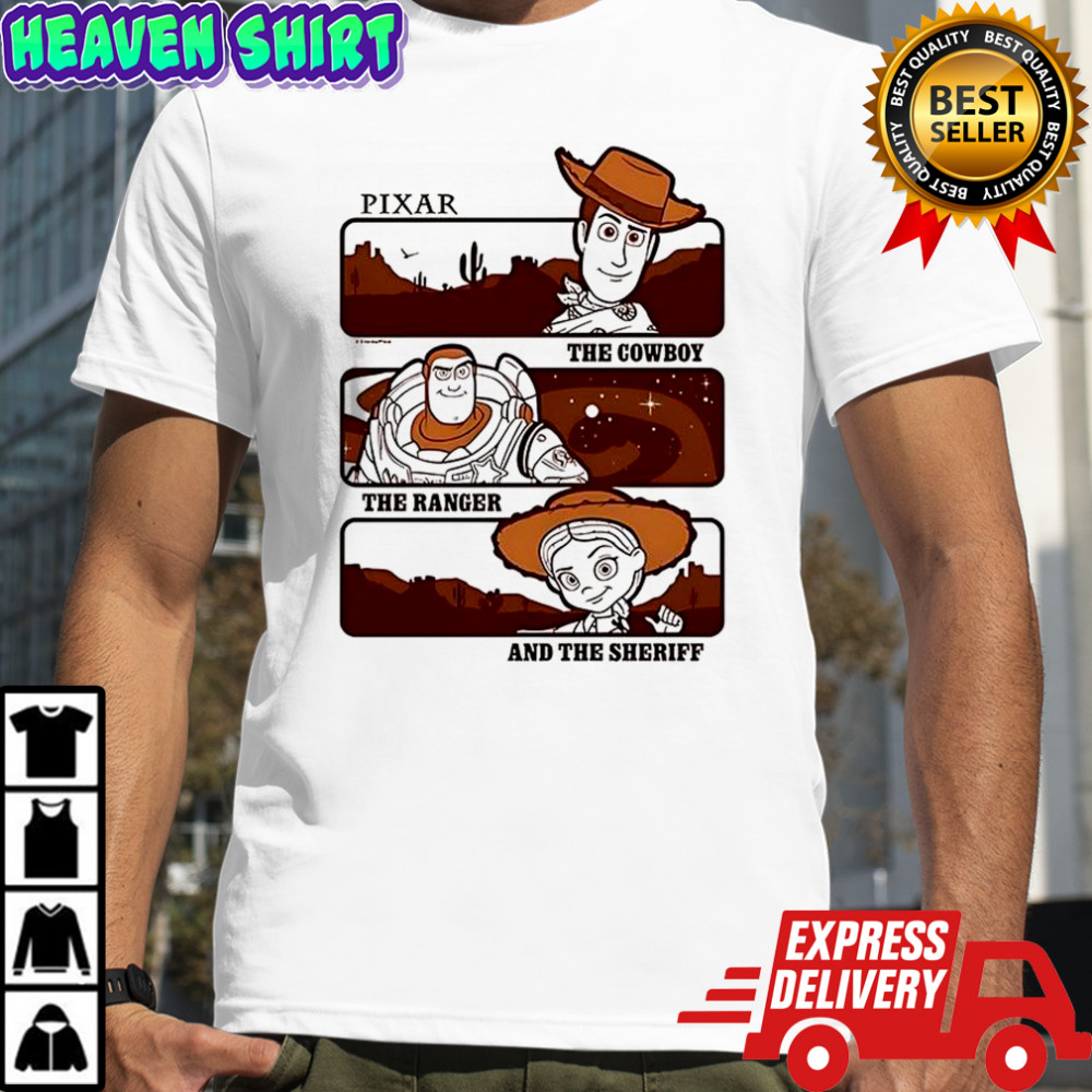 Pixar the cowboy the ranger and the sheriff shirt