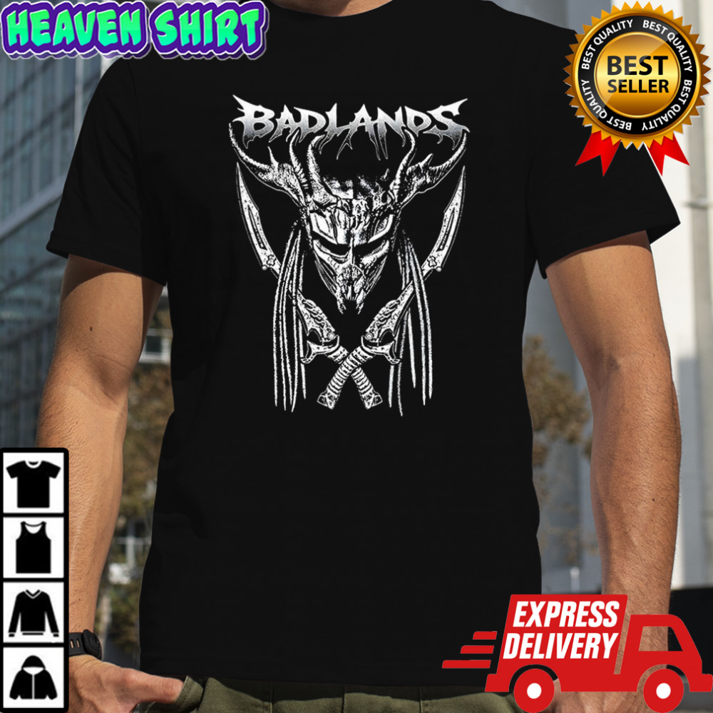 Predator Badlands mask and sword shirt