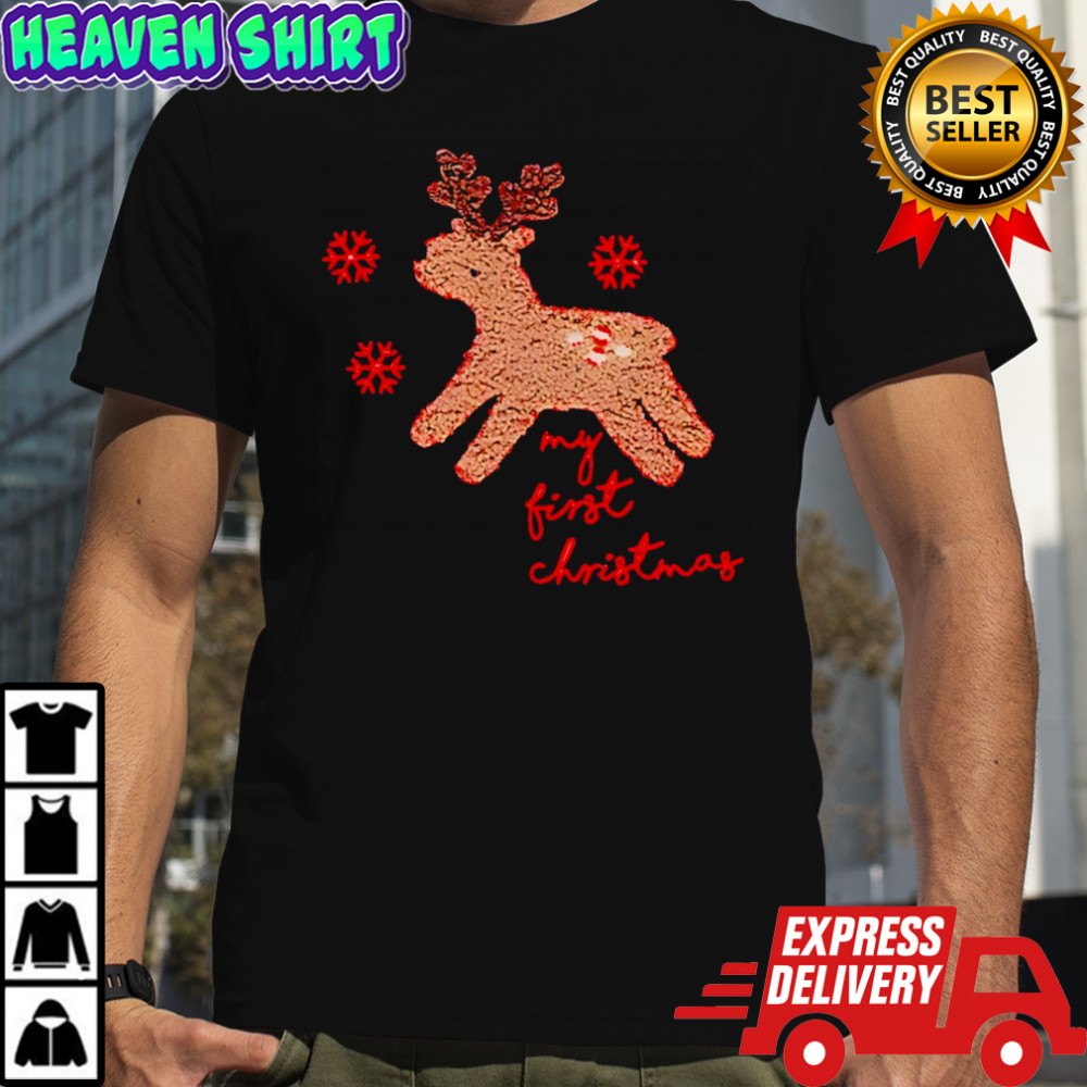 Red My First Christmas shirt