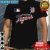 Red white and Detroit Tigers mascot USA flag shirt