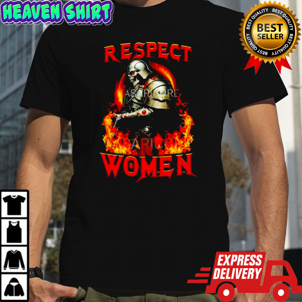 Respect women knight graphic shirt