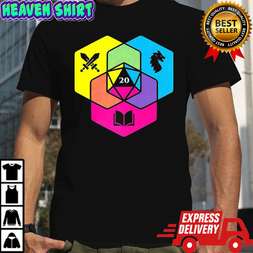 RGB CMYK Dice Venn Diagram Dungeons and Dragons shirt