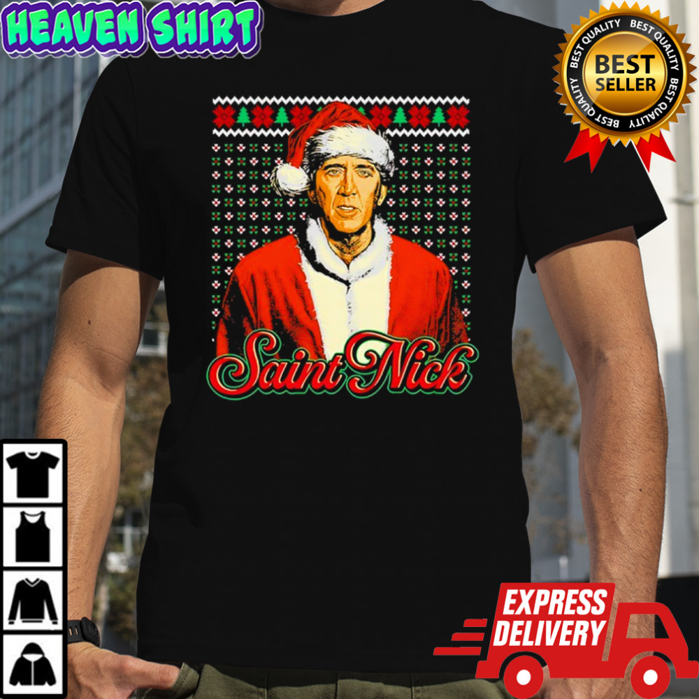 Saint Nick Santa Chrismas hat shirt