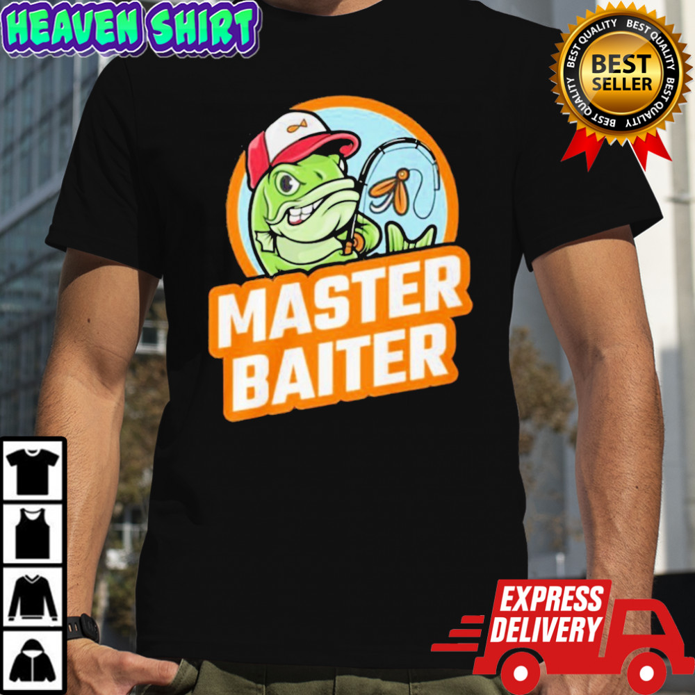 Salmon fishing Master Baiter logo shirt