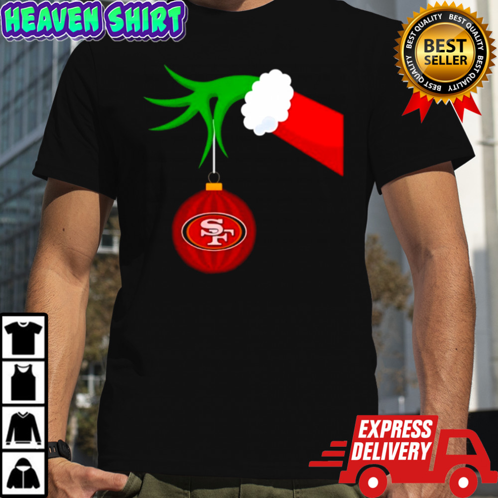 San Francisco 49ers Grinch Hand Holiday Shirt