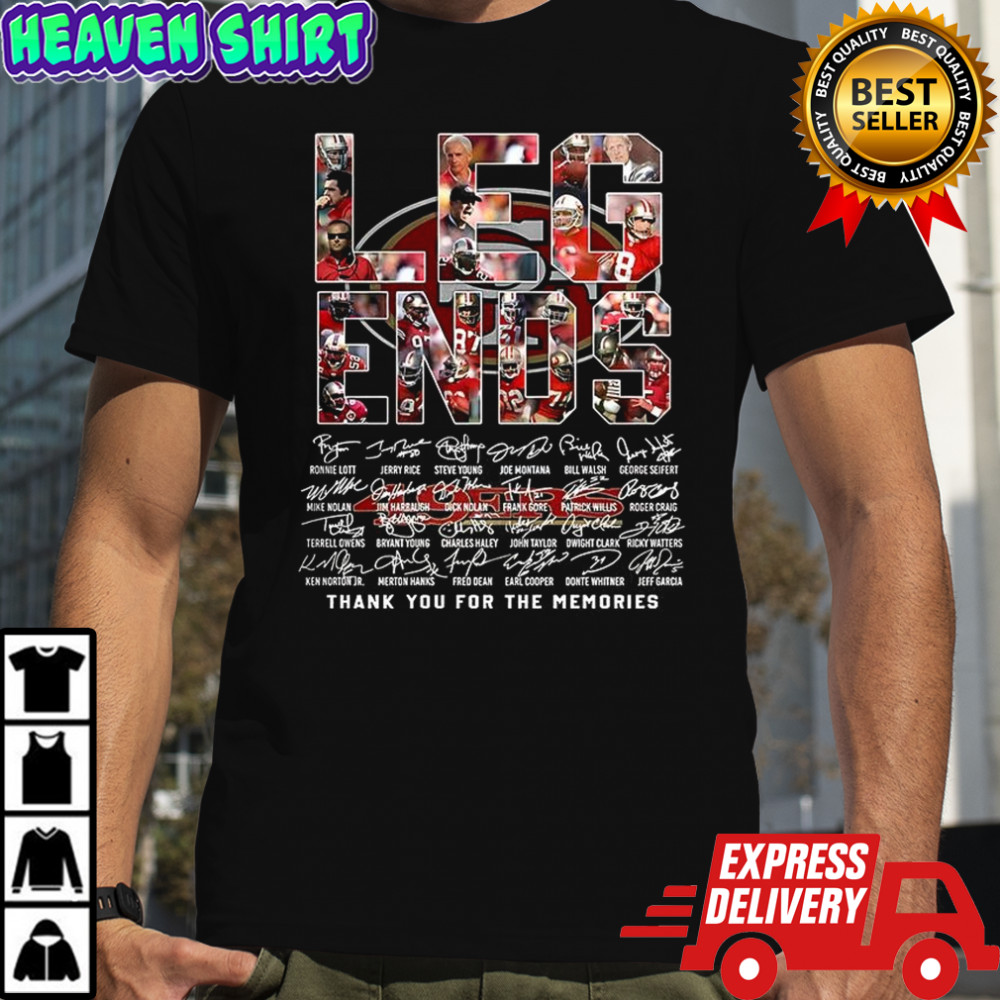 San Francisco 49ers LEGENDS player collage signature shirt