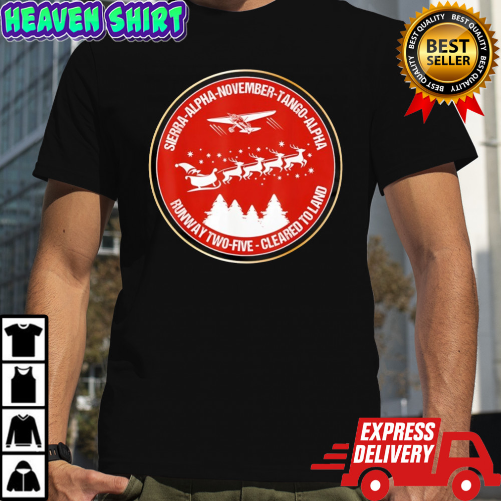 Santa Airlines Aviation Pilot Christmasa graphic shirt