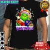 Santa Christmas Grinch Minnesota Vikings holding helmet football shirt