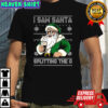 Santa Claus drinking beer Splitting G I saw Santa splitting the G Christmas shirt