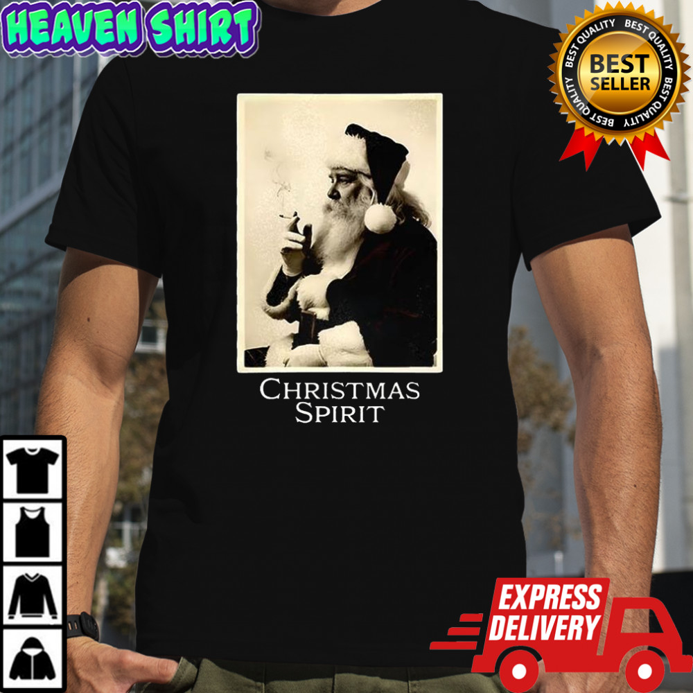 Santa Claus smoking Christmas spirit vintage shirt
