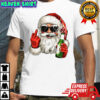 Santa Claus smoking middle finger Merry Christmas shirt