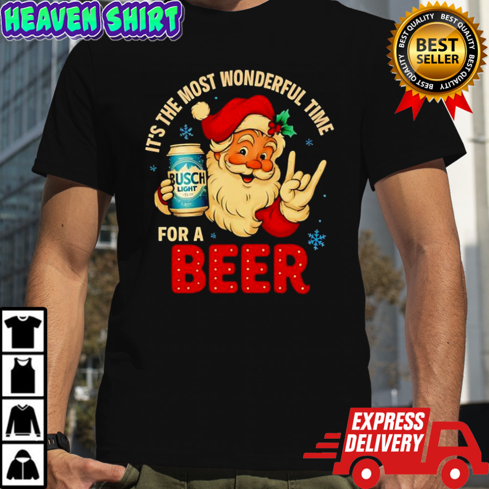 Santa Claus x Busch Light it’s the most wonderful time for a beer shirt