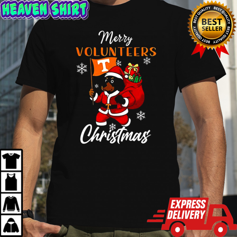 Santa Merry Tennessee Volunteers mascot Merry Christmas 2025 shirt
