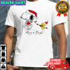 Santa Snoopy and Woodstock Merry and Bright shirt