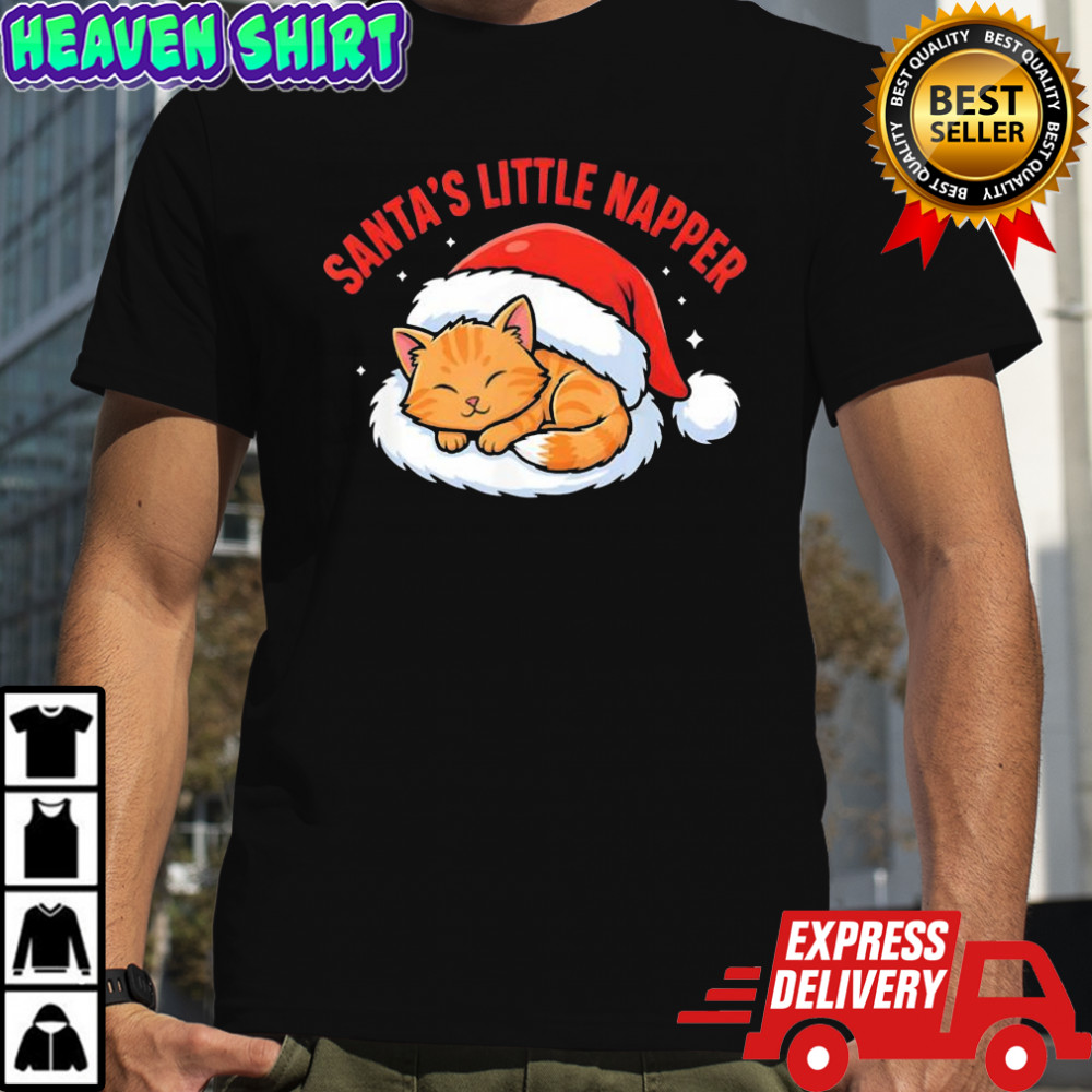 Santa’s Little Napper Cute Christmas Funny Cat shirt