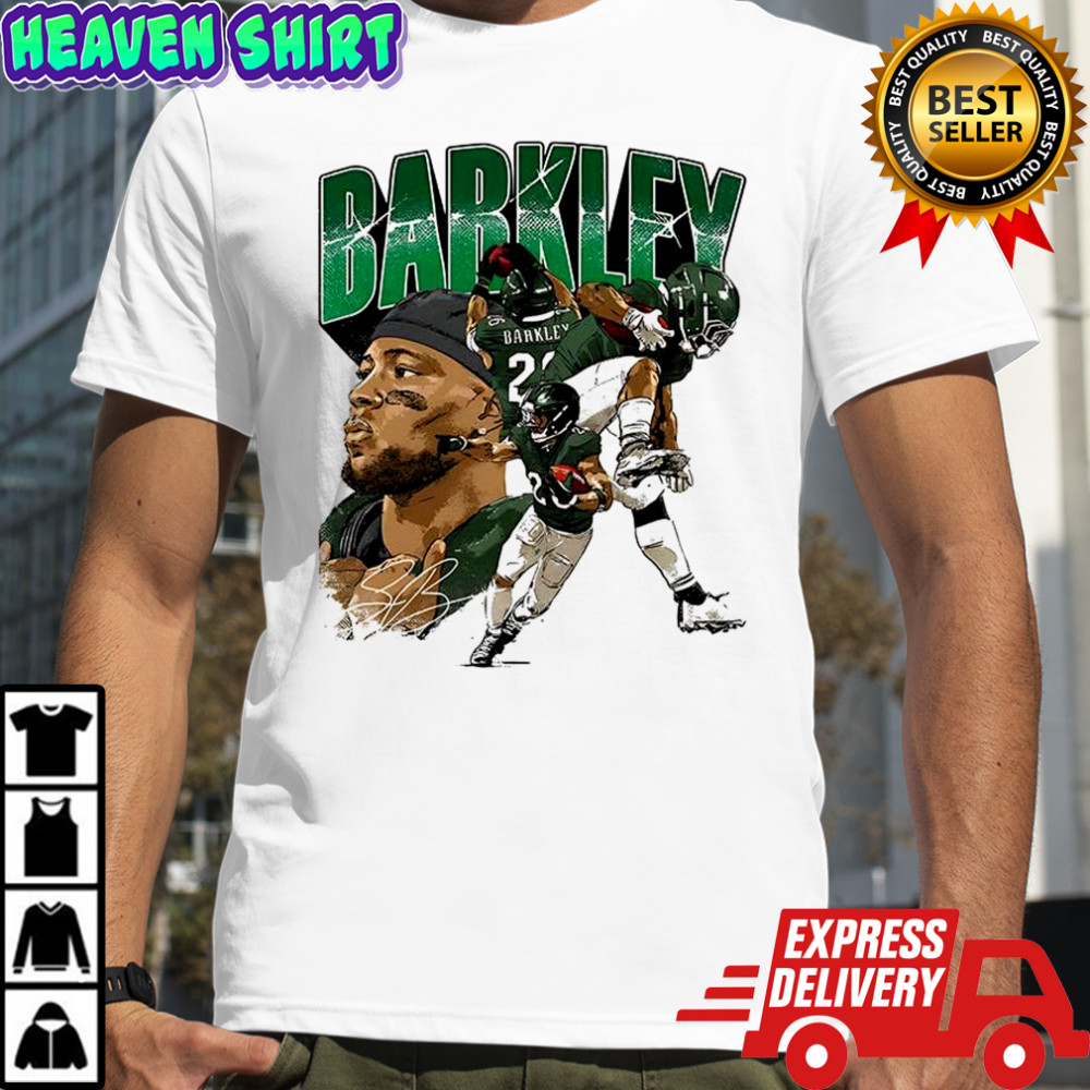 Saquon Barkley Philadelphia Eagles football player college signature shirt