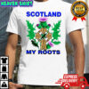Scotland my roots classic Celtic cross Purple thistle shirt