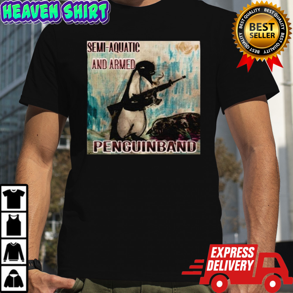 Semi Aquatic and Armed Penguin Band Shirt