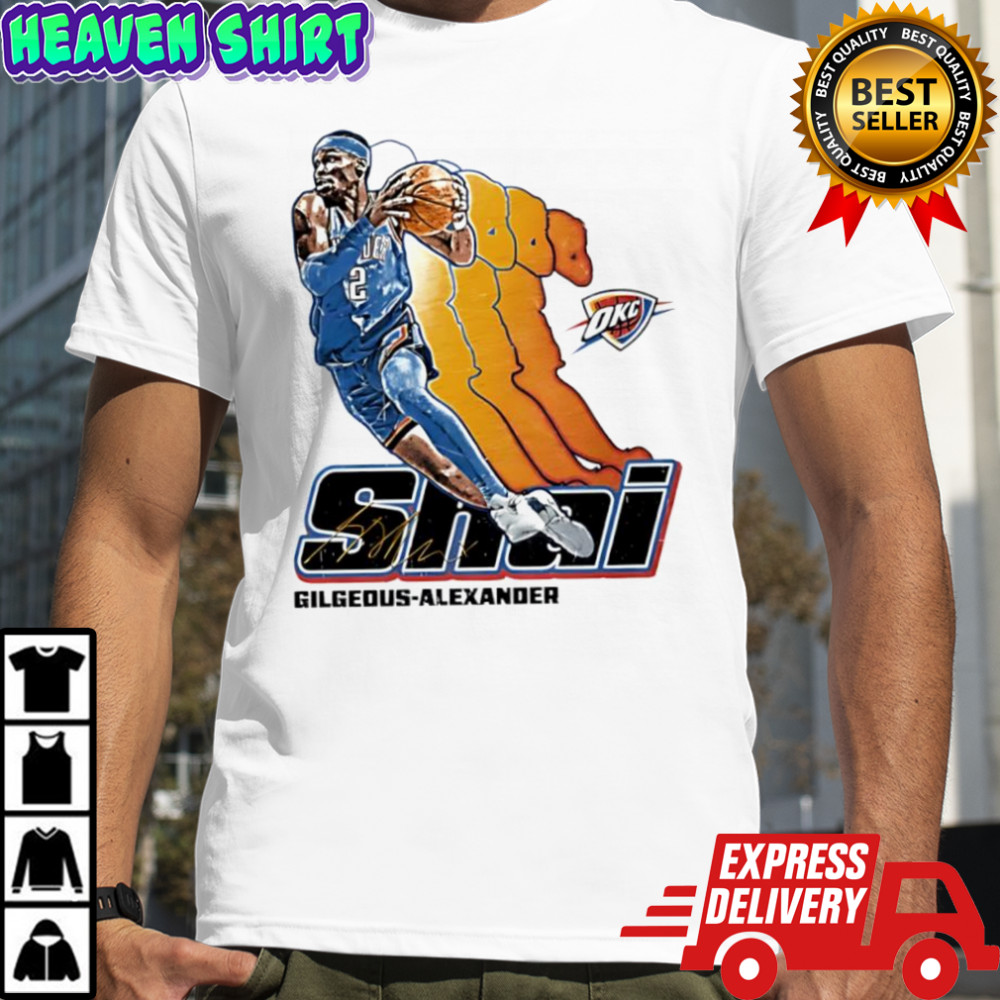 Shai Gilgeous-Alexander Oklahoma City Thunder Signature 2 Retro Vibe Graphic shirt