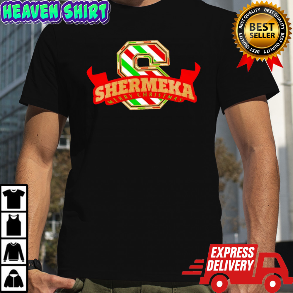 Shermeka Merry Christmas logo style shirt