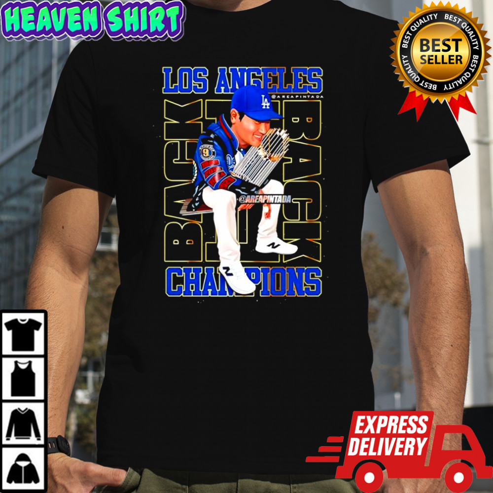 Shohei Ohtani back to back Los Angeles Champions poster shirt
