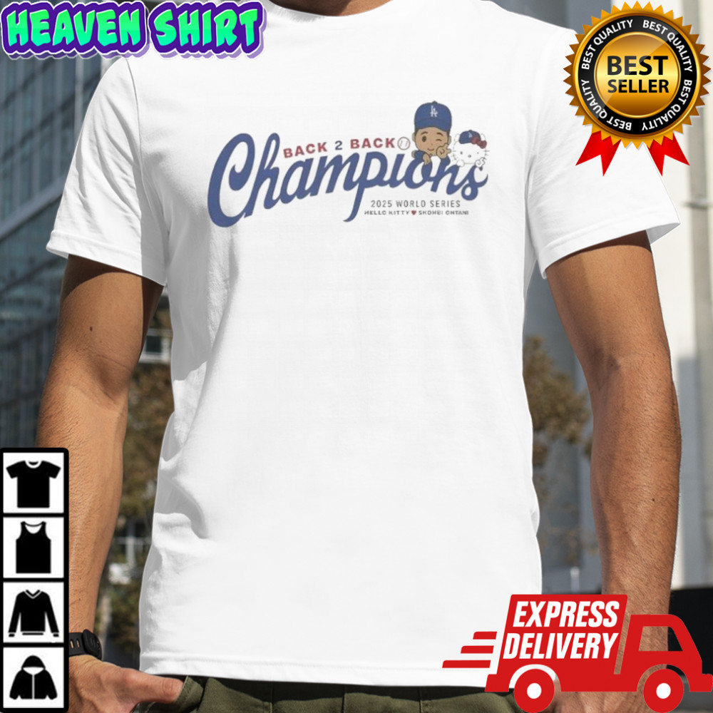 Shohei Ohtani Hello Kitty Los Angeles Dodgers Back To Back Champions 2025 World Series T-shirt