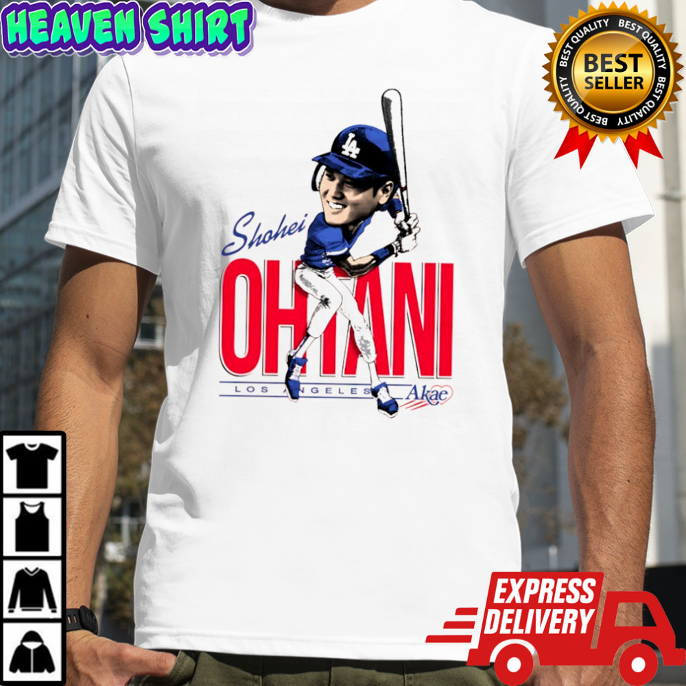 Shohei Ohtani Los Angeles Dodgers baseball caricature shirt