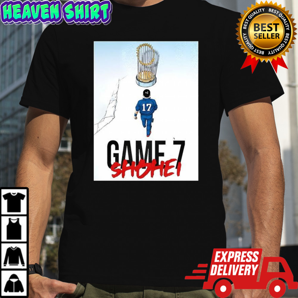Shohei Ohtani Los Angeles Dodgers game 7 World Series Trophy shirt