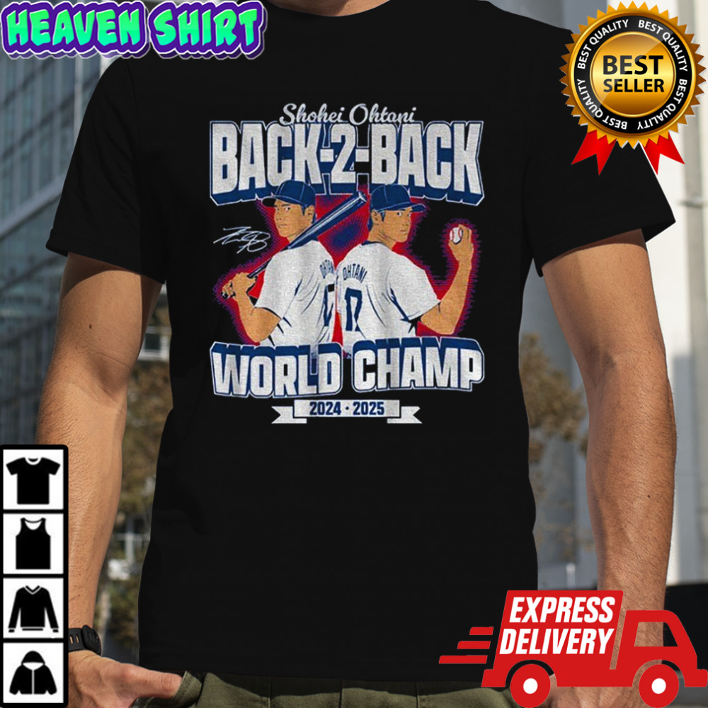 Shohei Ohtani Signature Back-to-Back World Champs 2024-2025 shirt