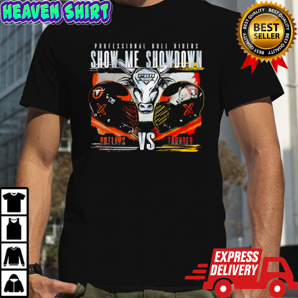 Show Me Showdown Rivalry Outlaws vs. Thunder PBR Professional Bull Riders shirt