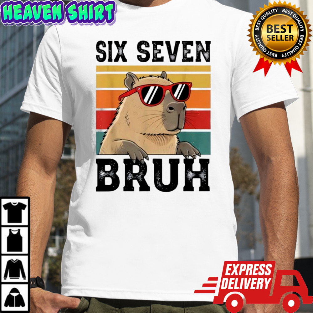 Six Seven Bruh 67 Meme Funny Capybara shirt
