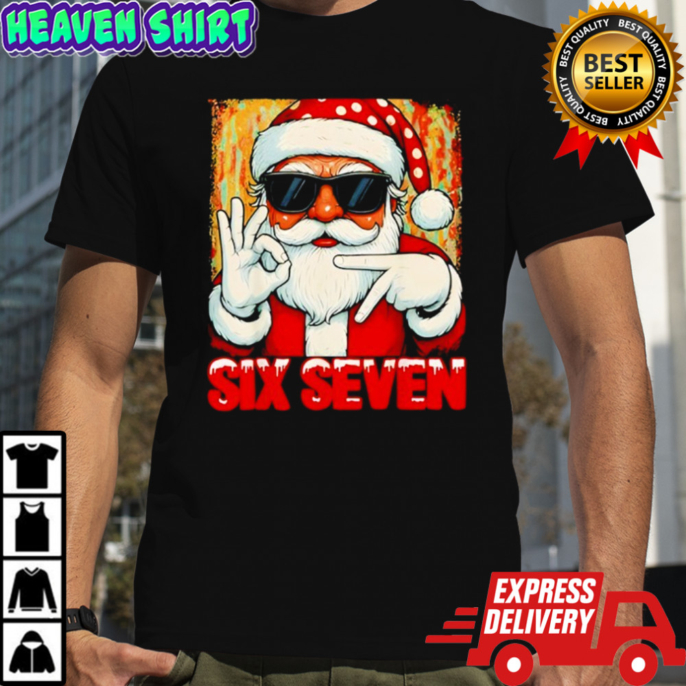 Six Seven Meme Christmas Cool Santa shirt
