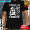 Skeleton I wake up each day like a plot twist nobody expected Halloween shirt