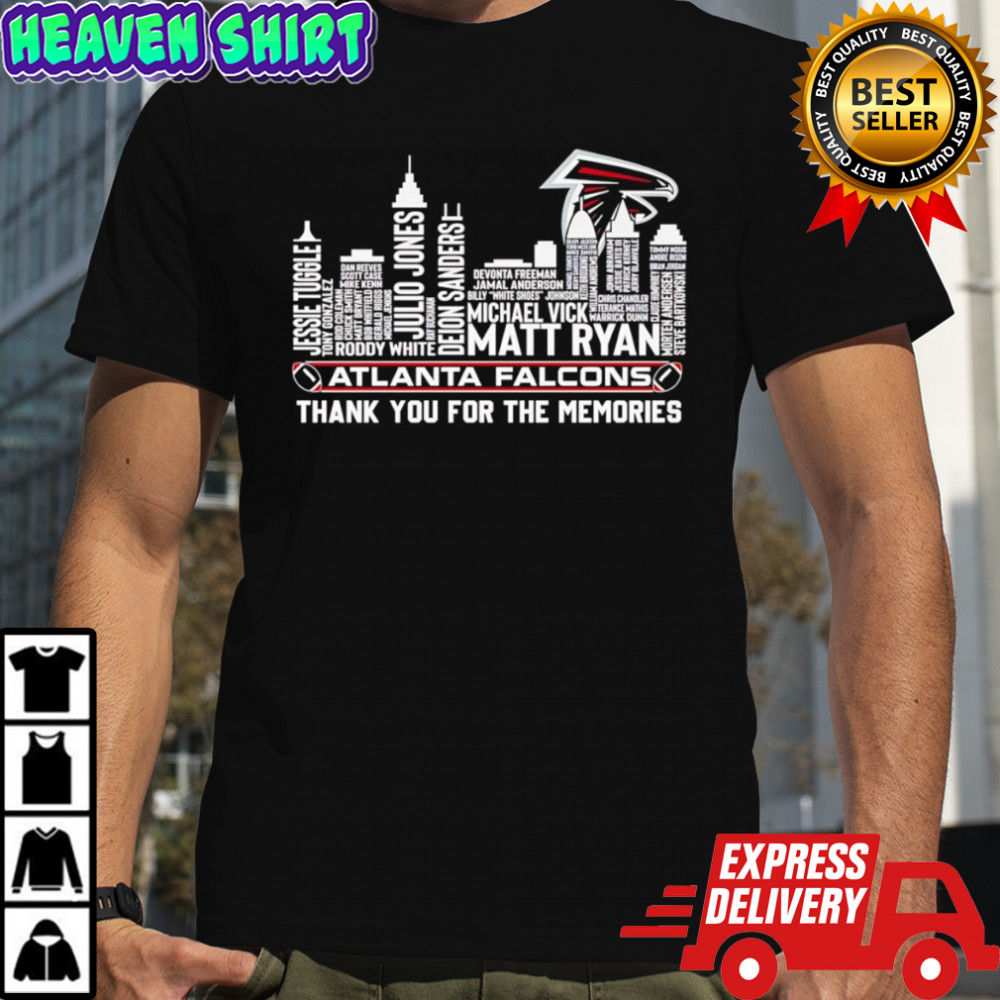 Skyline Name Atlanta Falcons Thank You For The Memories Shirt