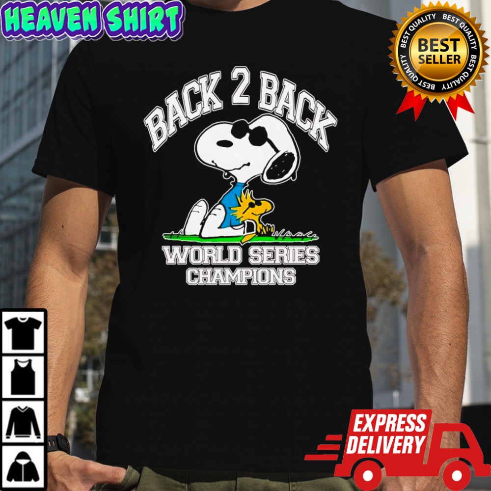 Snoopy and Woodstock Back 2 Back World Series Champions shirt