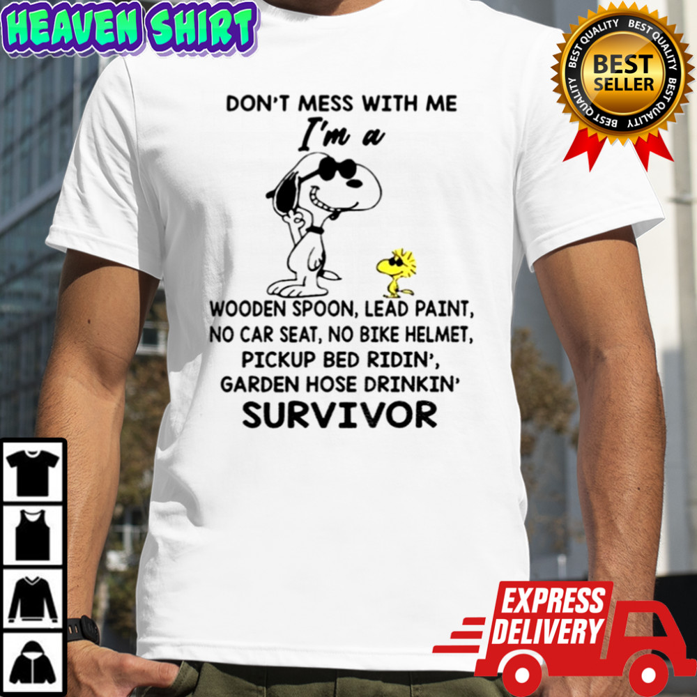Snoopy and Woodstock don’t mess with me I’m a wooden spoon lead paint no car seat shirt