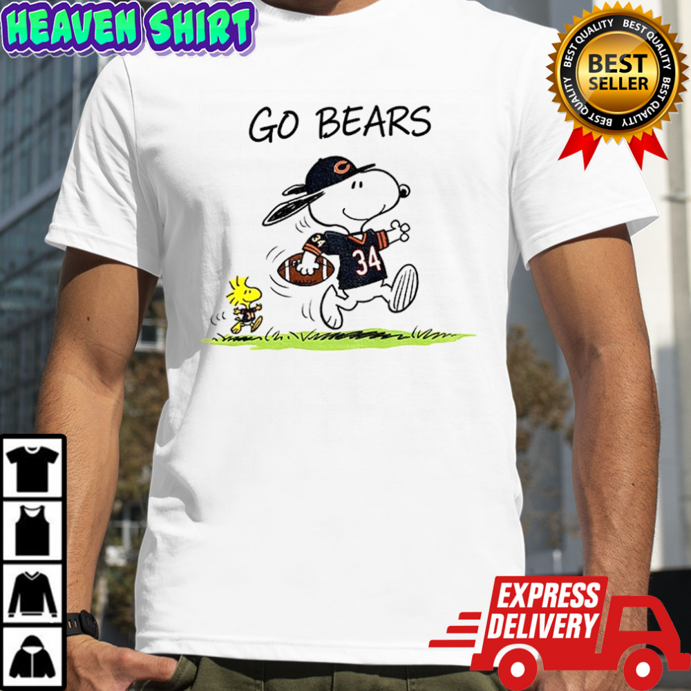 Snoopy and Woodstock Go Bears Chicago Bears Football cartoon shirt