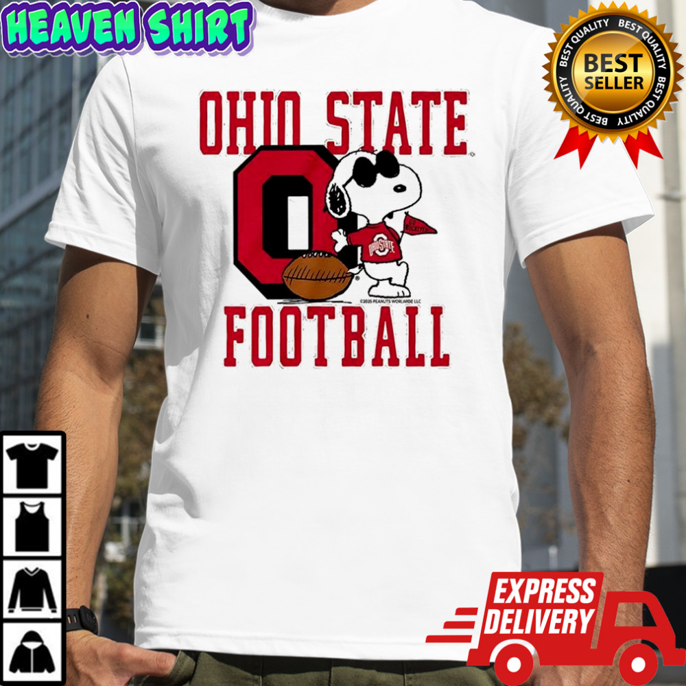 Snoopy Joe Cool Peanuts x Ohio State Buckeyes football shirt