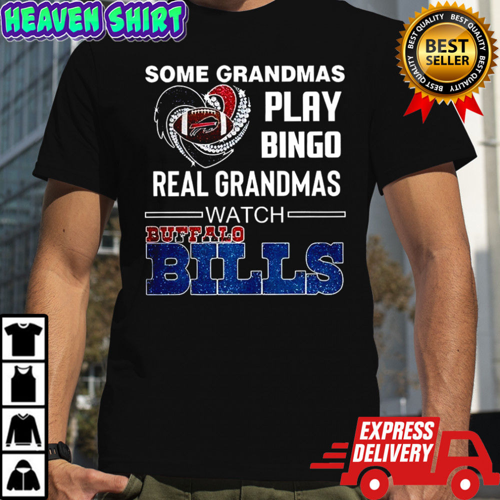 Some grandmas play bingo real grandmas watch Buffalo Bills game diamond heart