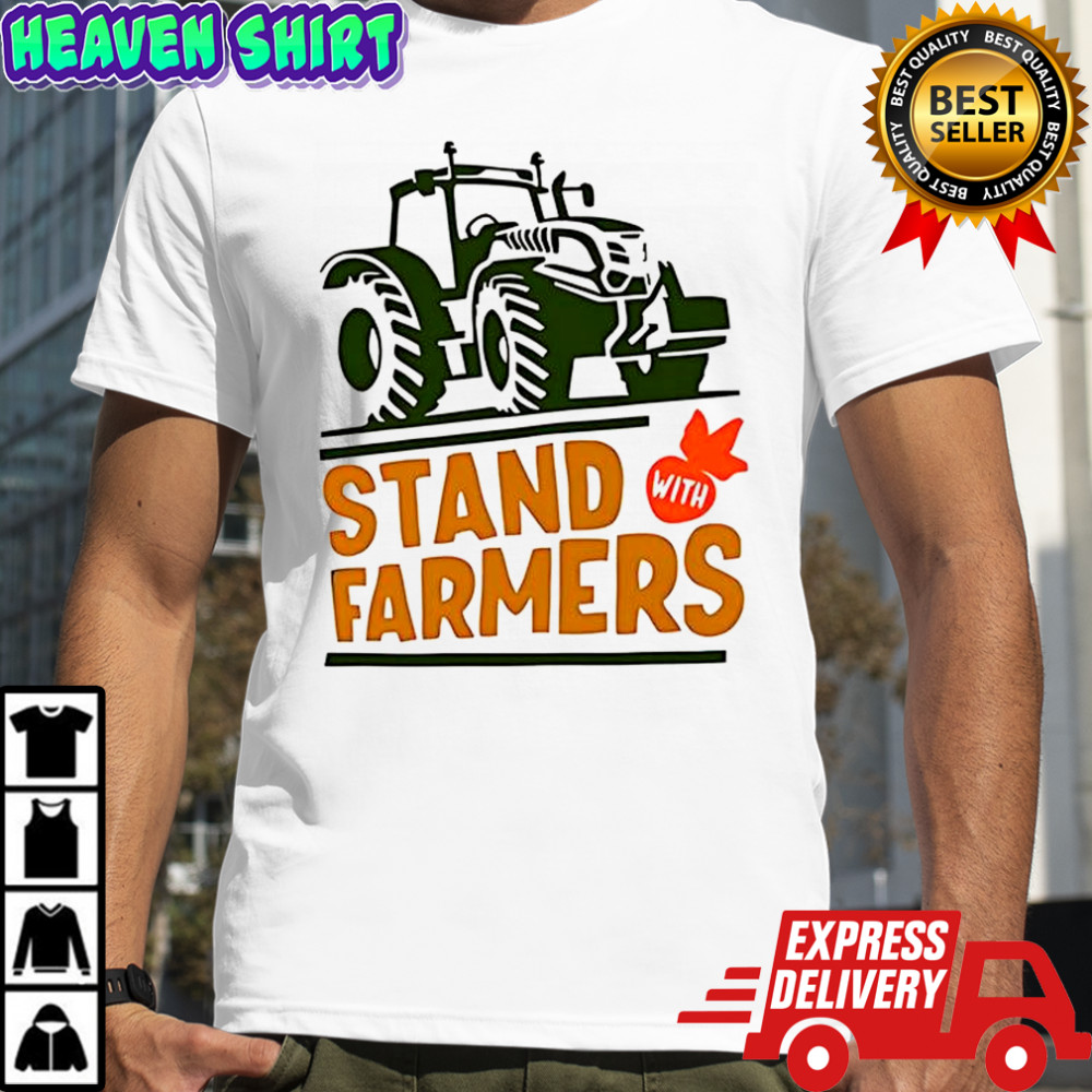 Stand with farmers shirt