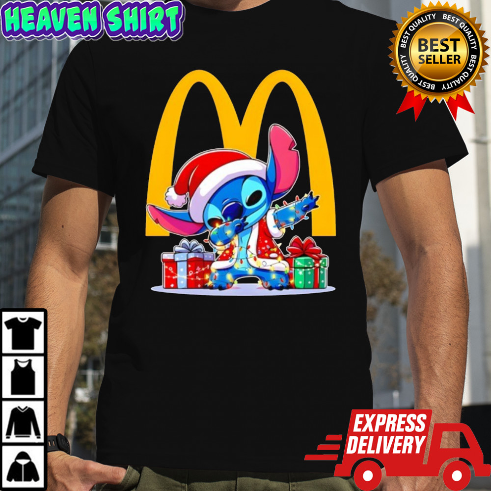 Stitch Lights Dabbing Christmas x McDonald’s Shirt
