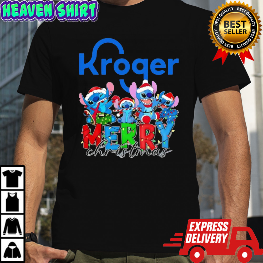 Stitch Merry Christmas x Kroger’s logo shirt