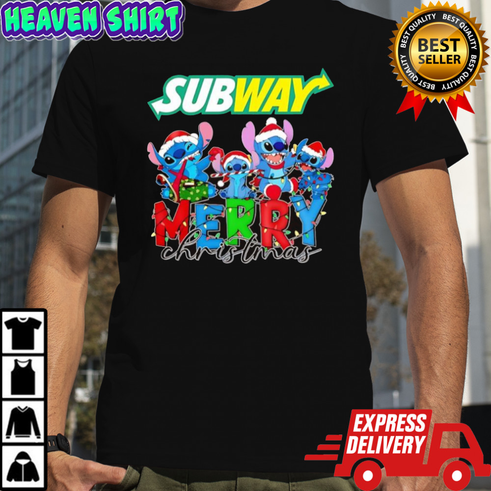 Stitch Merry Christmas x Subway’s logo shirt